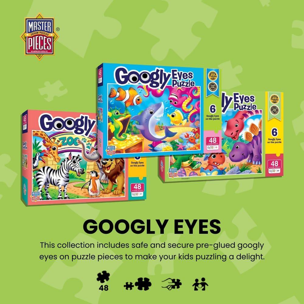 imageMasterPieces Holiday Googly Eyes Around The Christmas Tree 48pc PuzzleWoodland Animals