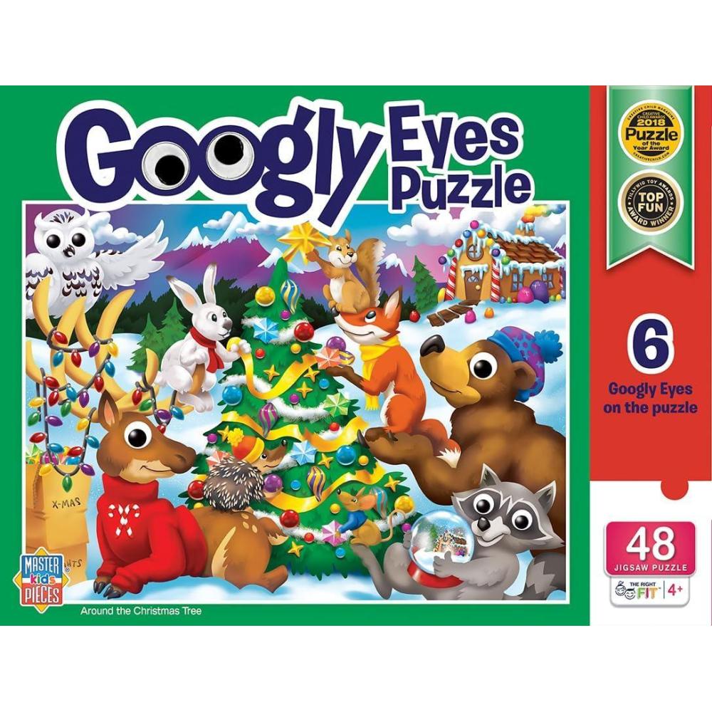 imageMasterPieces Holiday Googly Eyes Around The Christmas Tree 48pc PuzzleAround the Christmas Tree