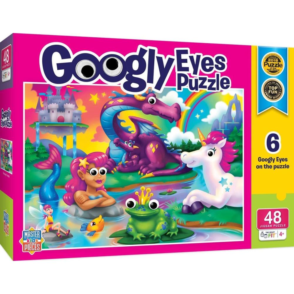 imageMasterPieces Holiday  Googly Eyes  Around The Christmas Tree 48pc PuzzleFantasy Friends
