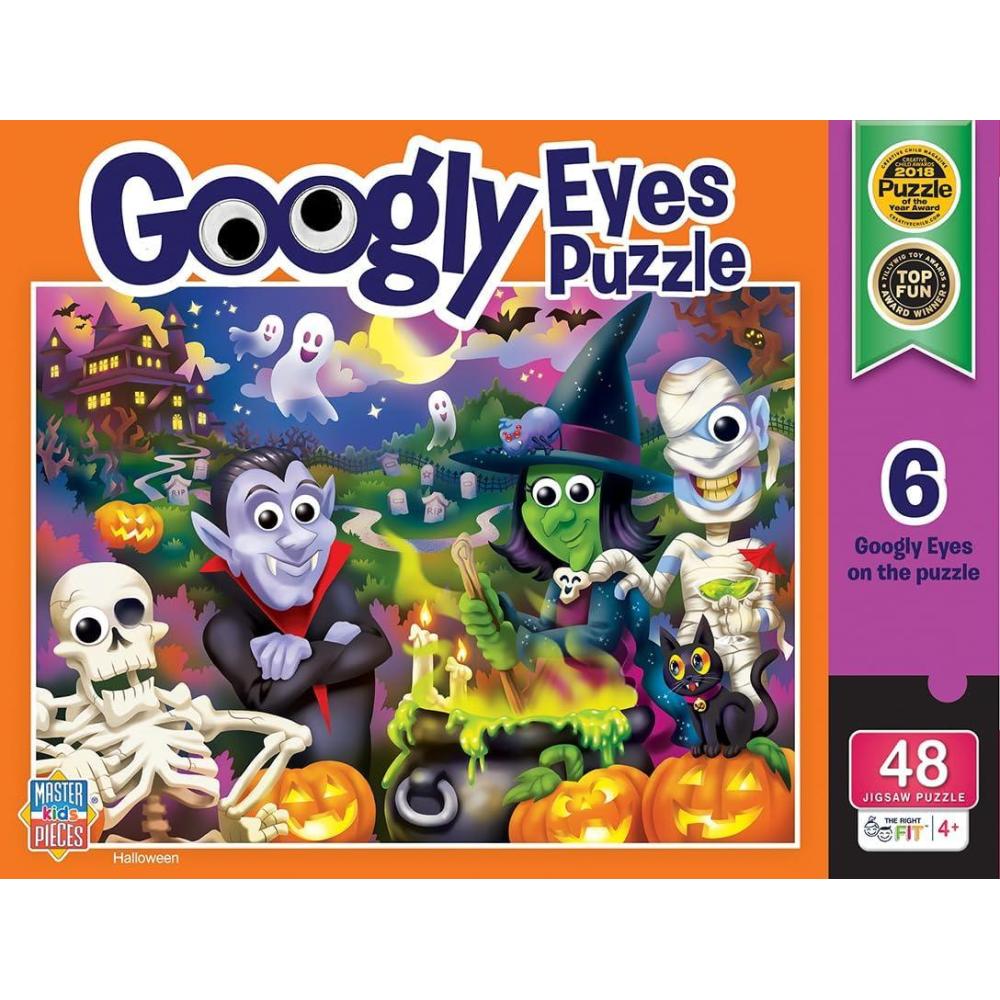imageMasterPieces Holiday Googly Eyes Around The Christmas Tree 48pc PuzzleHalloween