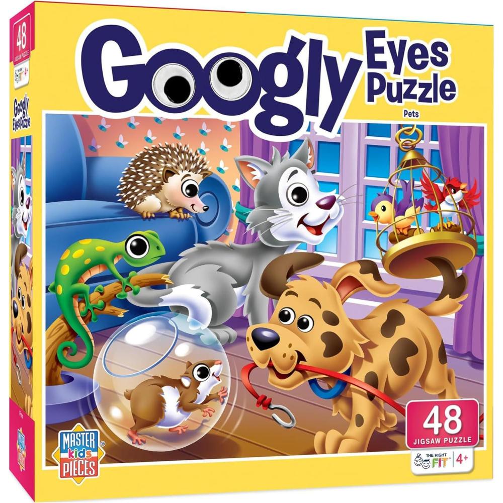 imageMasterPieces Holiday Googly Eyes Around The Christmas Tree 48pc PuzzlePets