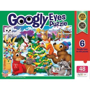 MasterPieces Holiday – Googly Eyes – Around The Christmas Tree 48pc Puzzle(Around the Christmas Tree)