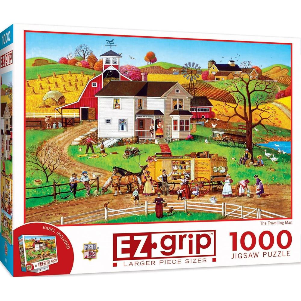 imageMasterPieces 1000 Piece EZ Grip Jigsaw Puzzle for Adults Family Or Youth Attic Treasures 235x34The Travelling Man