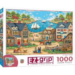 MasterPieces 1000 Piece EZ Grip Jigsaw Puzzle for Adults, Family, Or Youth – Attic Treasures – 23.5″x34″(Mr. Wiggins Whirligigs)