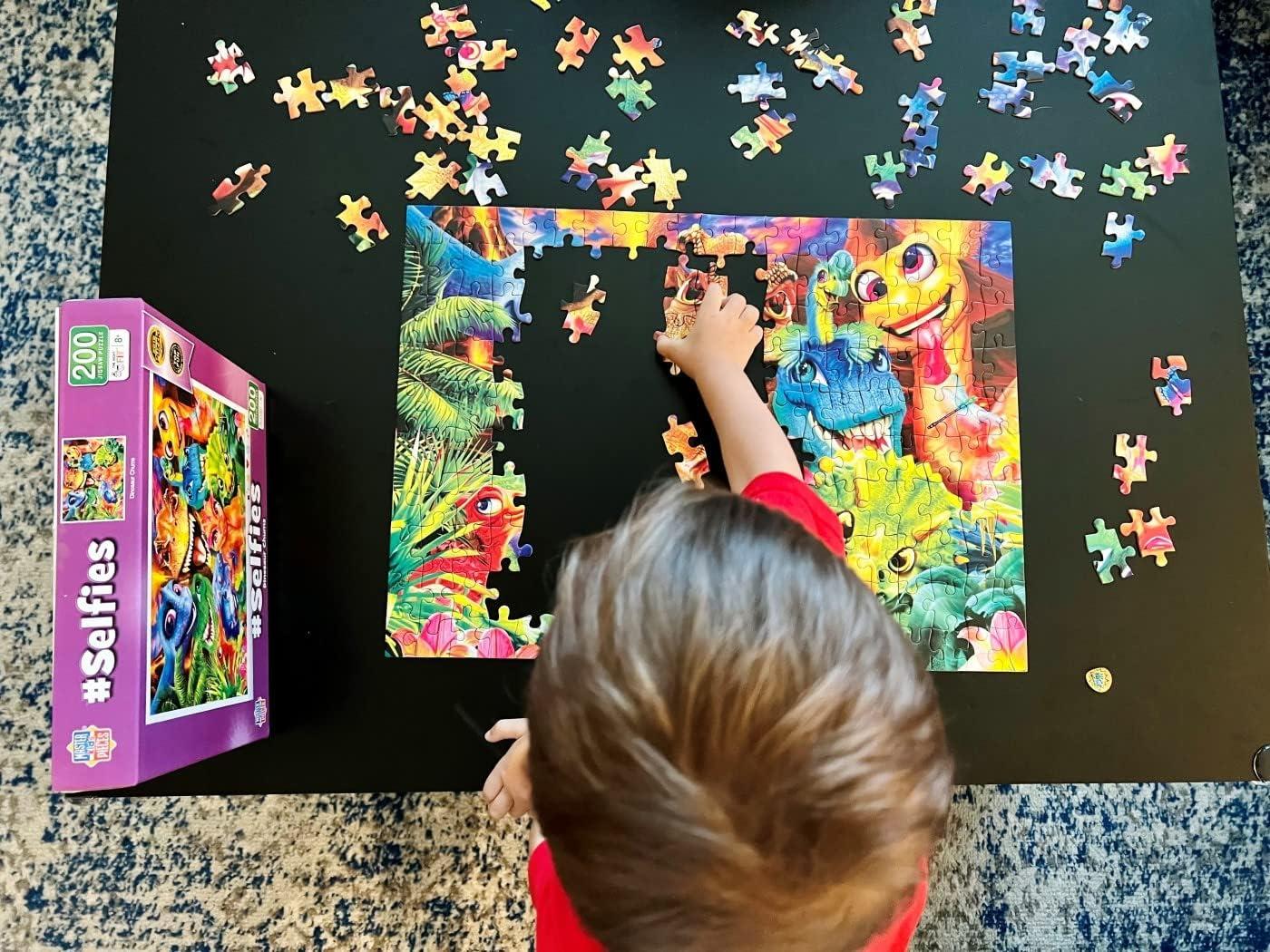 imageMasterPieces 200 Piece Jigsaw Puzzle for Kids 8 Years Selfies Wild Waves Educational and Family Fun Game Gift Idea for Children 19 x 14Dinosaur Chums