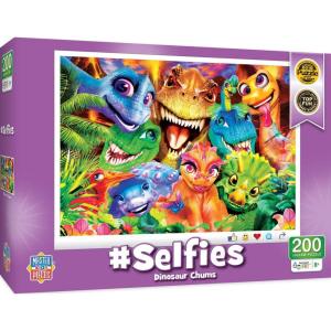 MasterPieces – 200 Piece Jigsaw Puzzle for Kids 8+ Years, #Selfies Wild Waves, Educational and Family Fun Game, Gift Idea for Children, 19″ x 14″(Dinosaur Chums)