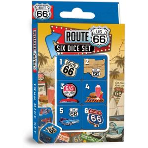 MasterPieces Game Day – Route 66 Dice Pack – 6 Piece Officially Licensed Dice Set – D6 Standard Size(Route 66)