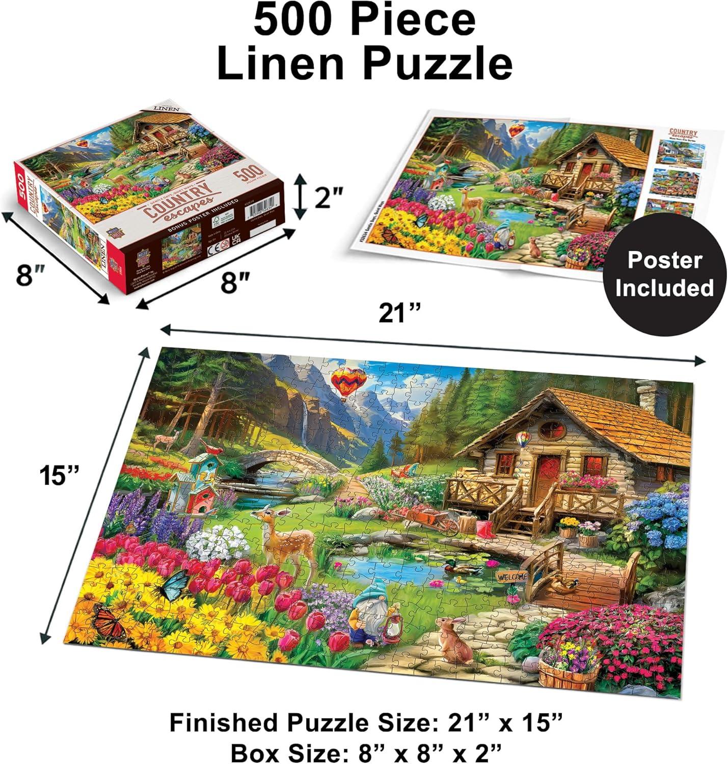 imageMasterpieces 550 Piece Jigsaw Puzzle for Adults and Family Away from it All 18x24Gentle Days Quiet Nights