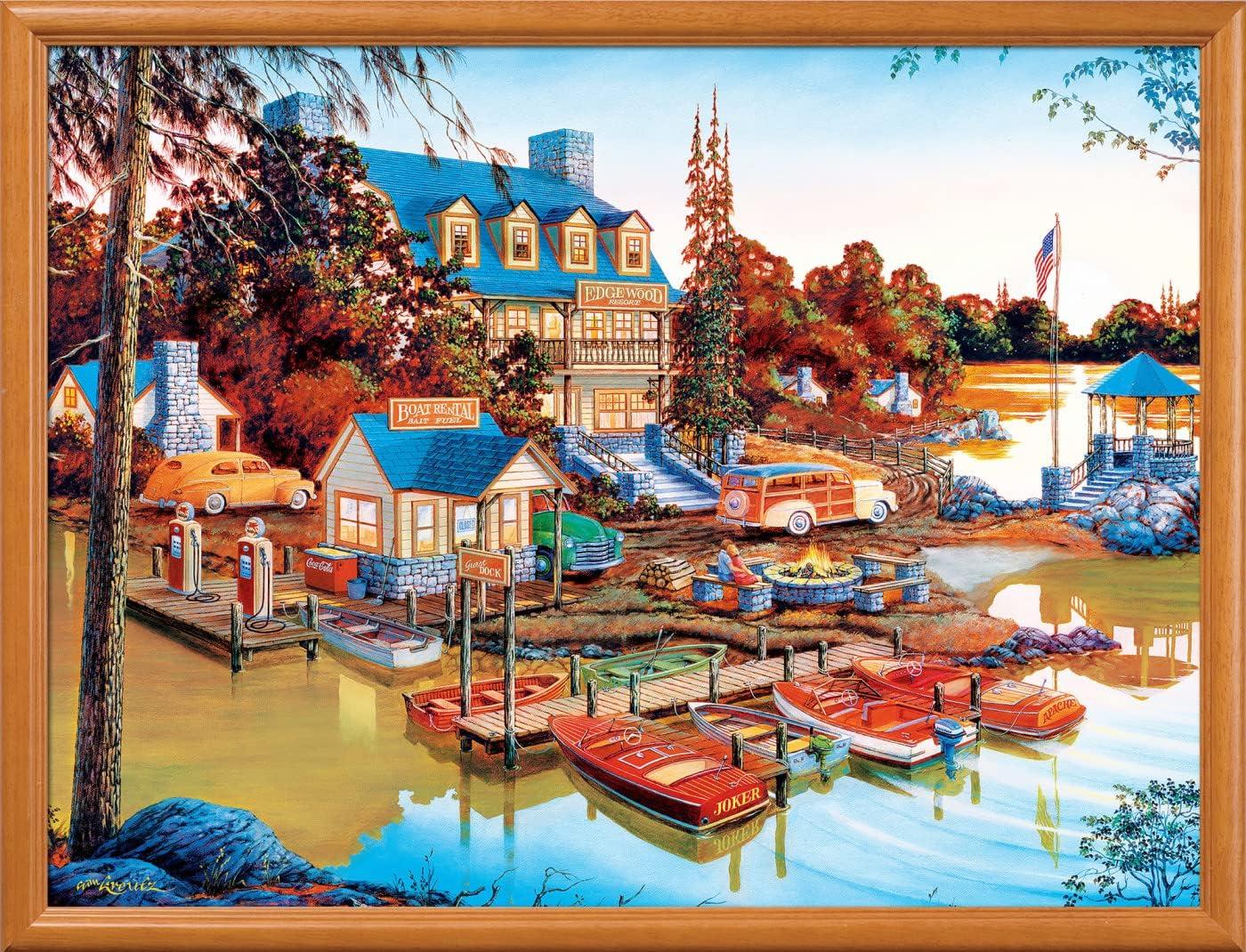 imageMasterpieces 550 Piece Jigsaw Puzzle for Adults and Family Away from it All 18x24Peaceful Easy Evening