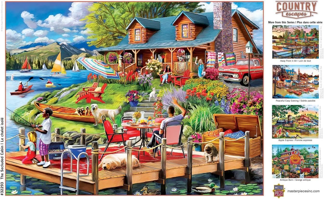 imageMasterpieces 550 Piece Jigsaw Puzzle for Adults and Family Away from it All 18x24The Secluded Cabin