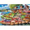 Masterpieces 550 Piece Jigsaw Puzzle for Adults and Family – Away from it All – 18″x24″(The Secluded Cabin)