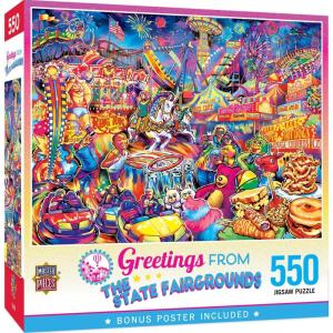 MasterPieces 550 Piece Jigsaw Puzzle for Adults, Family, Or Youth – Greetings from The State Fairgrounds – 18″x24″