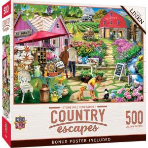 Masterpieces 550 Piece Jigsaw Puzzle for Adults and Family – Away from it All – 18″x24″(Stone Mill Vineyards)