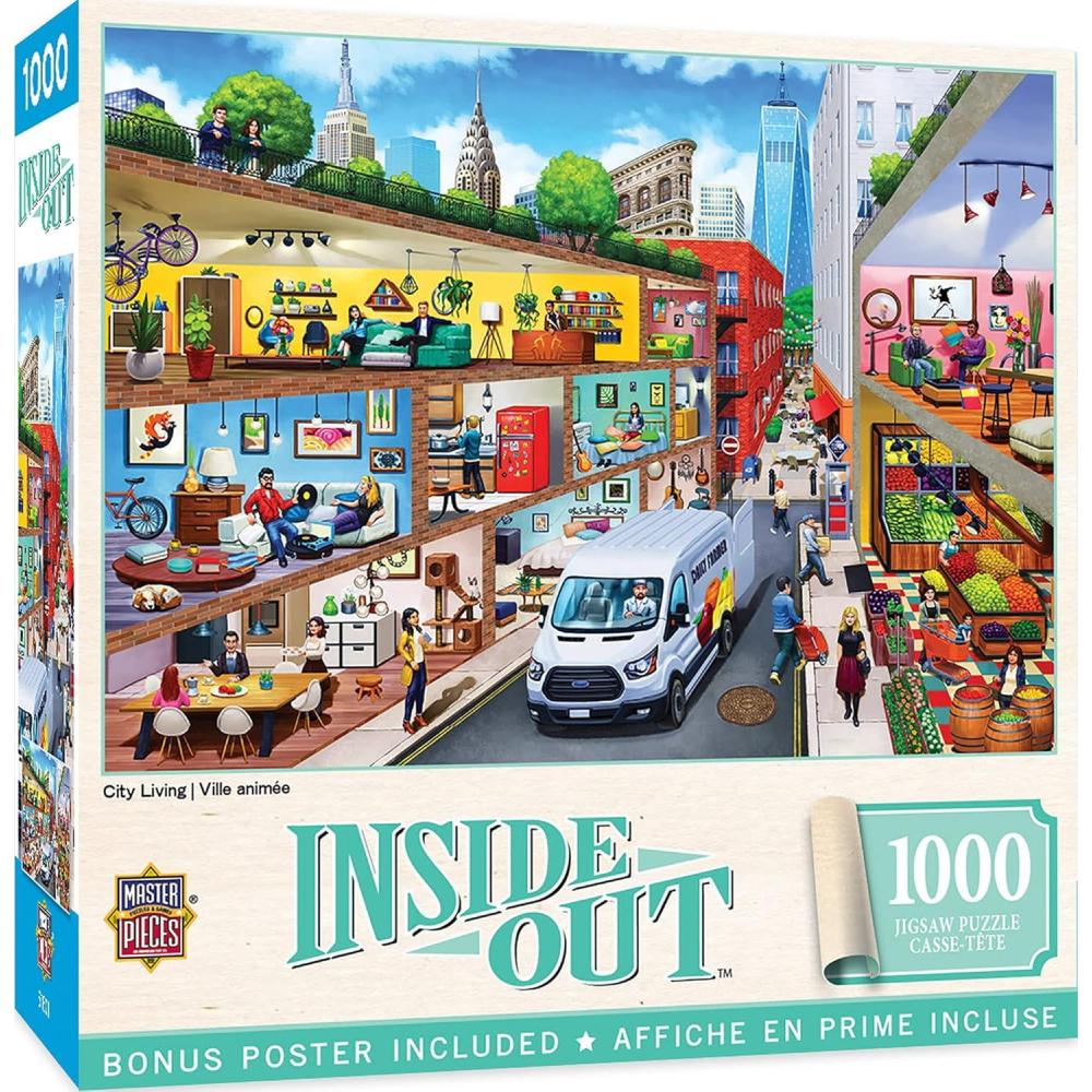 imageMasterPieces 1000 Piece Jigsaw Puzzle for Adults Family Or Youth City Living 1925x2675City Living