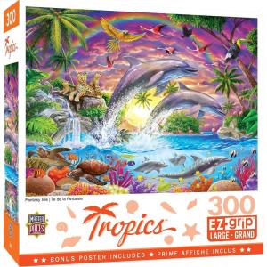 MasterPieces 300 Piece EZ Grip Jigsaw Puzzle – Fantasy Isle – 18″x24″(Fantasy Isle)