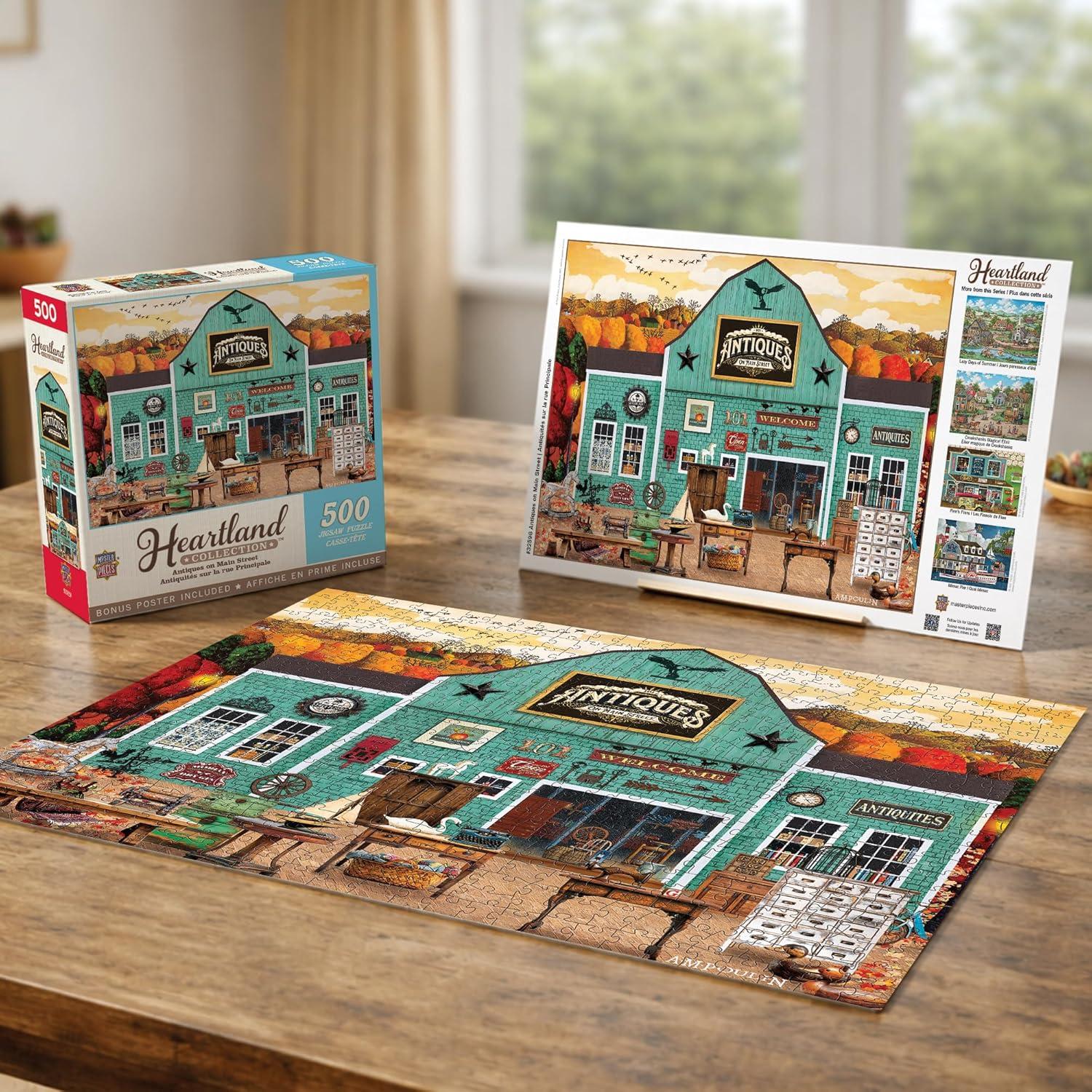imageMasterPieces 550 Piece Jigsaw Puzzle Crosswinds Fun for Adults Family Kids 18 x 24Antiques on Main Street
