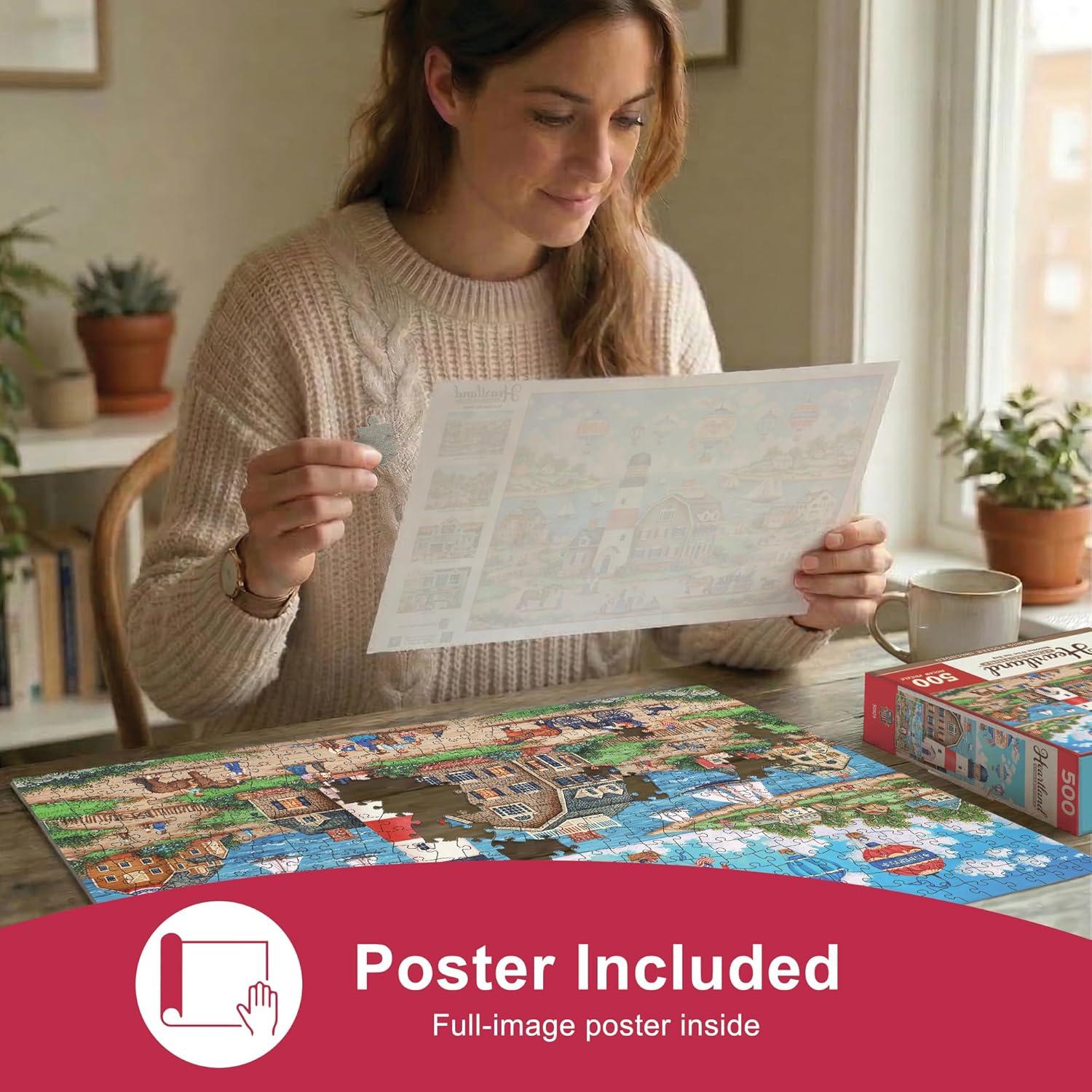 imageMasterPieces 550 Piece Jigsaw Puzzle Crosswinds Fun for Adults Family Kids 18 x 24Balloons over the Bay