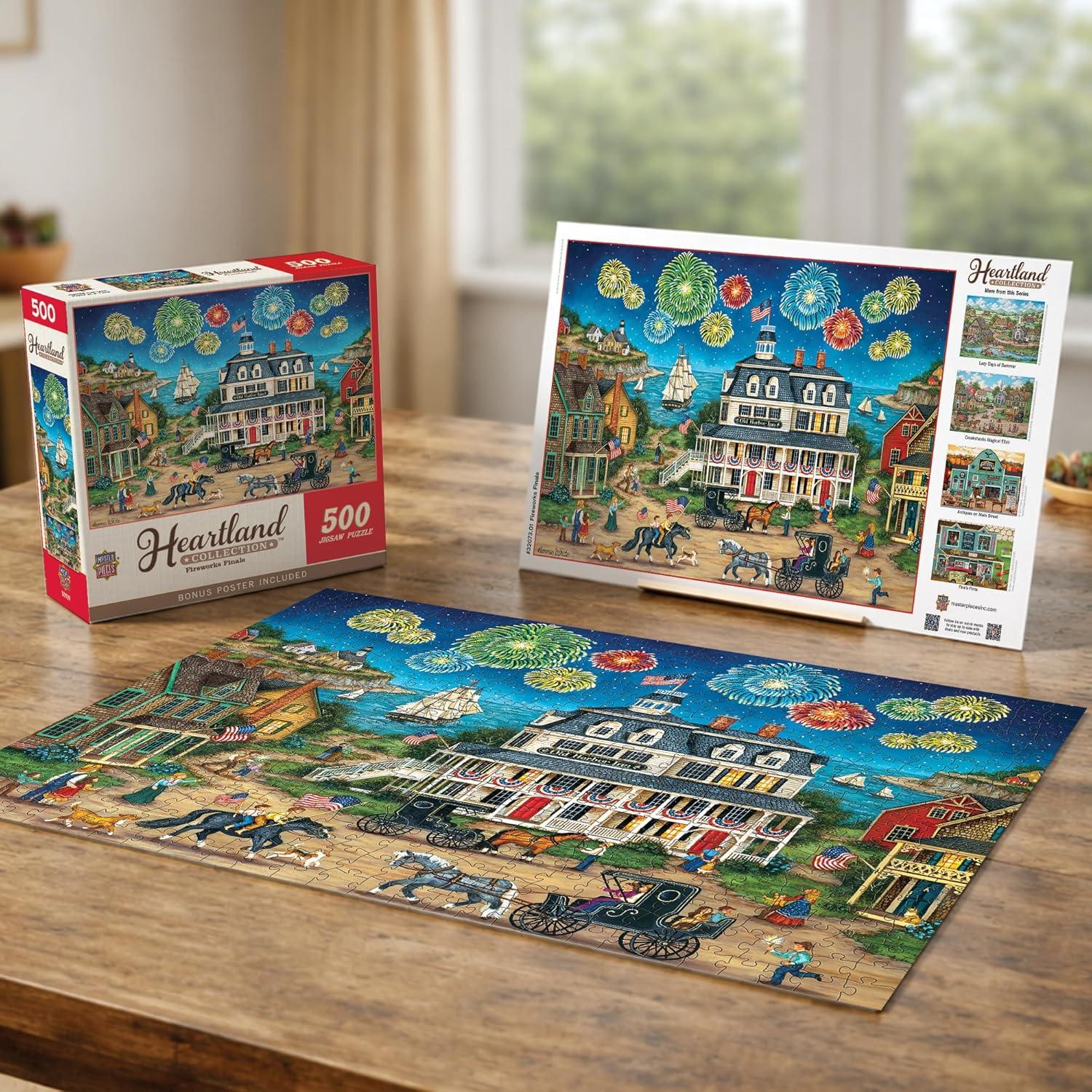 imageMasterPieces 550 Piece Jigsaw Puzzle Crosswinds Fun for Adults Family Kids 18 x 24Fireworks Finale