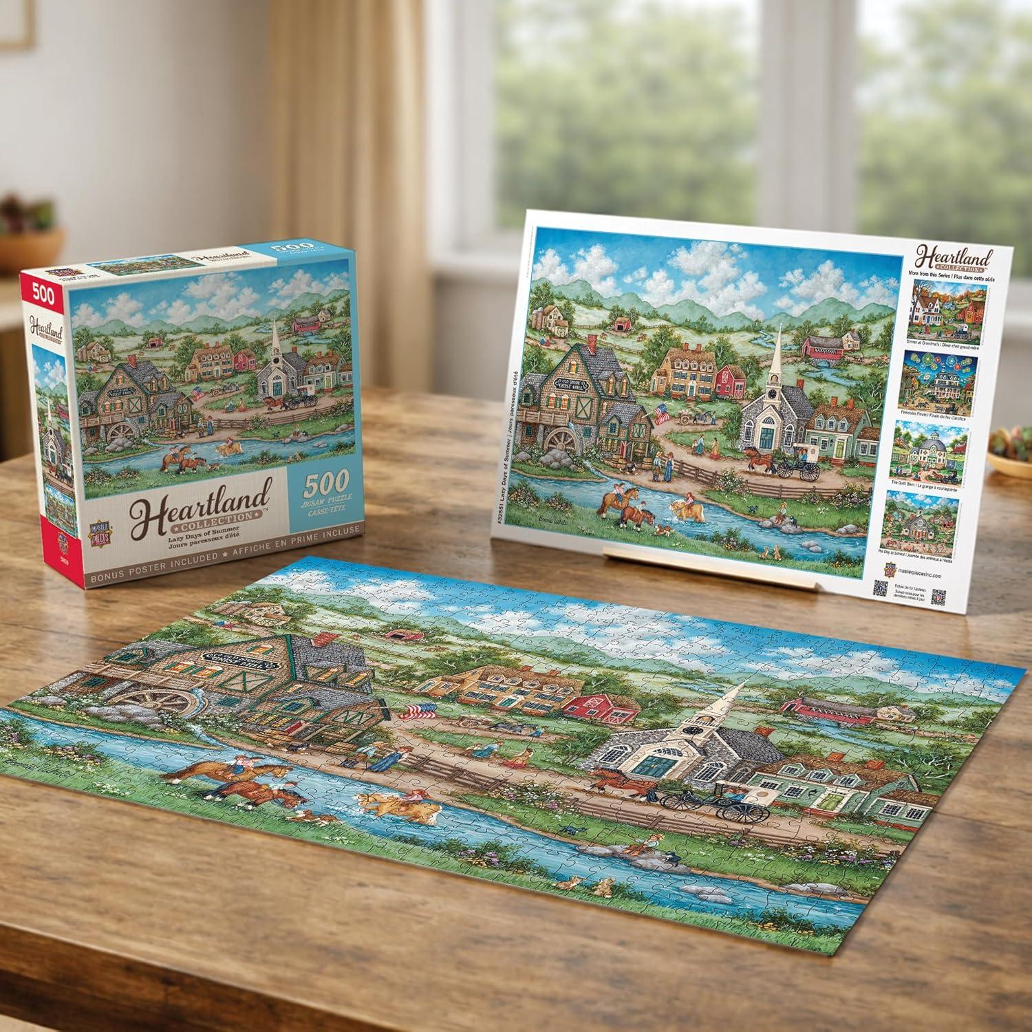 imageMasterPieces 550 Piece Jigsaw Puzzle Crosswinds Fun for Adults Family Kids 18 x 24Lazy Days of Summer