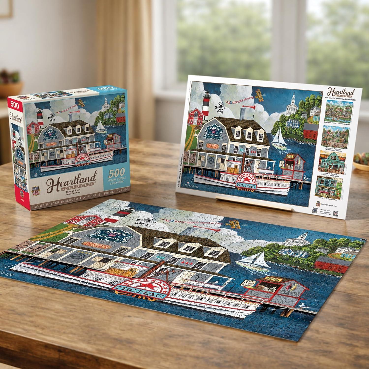 imageMasterPieces 550 Piece Jigsaw Puzzle Crosswinds Fun for Adults Family Kids 18 x 24Mimac Pier
