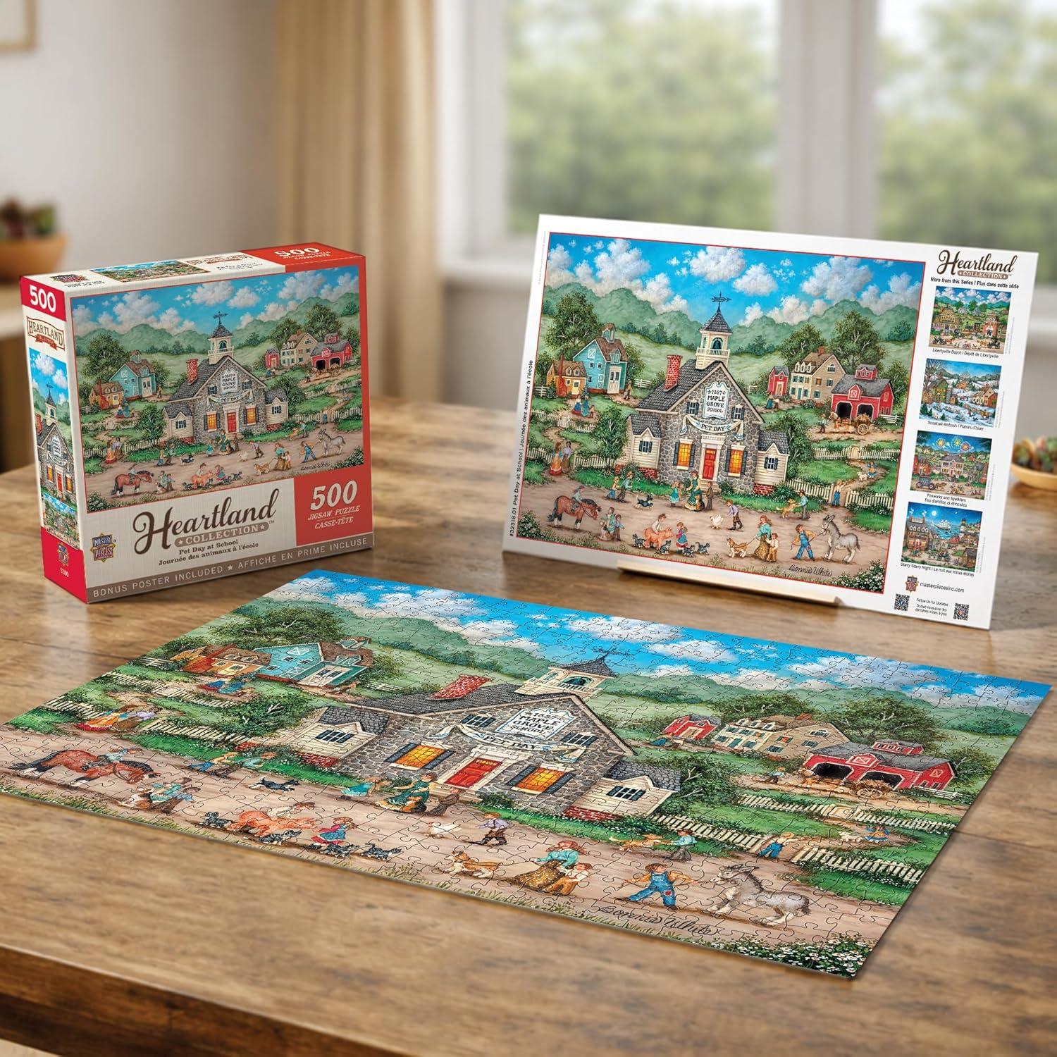 imageMasterPieces 550 Piece Jigsaw Puzzle Crosswinds Fun for Adults Family Kids 18 x 24Pet Day at School