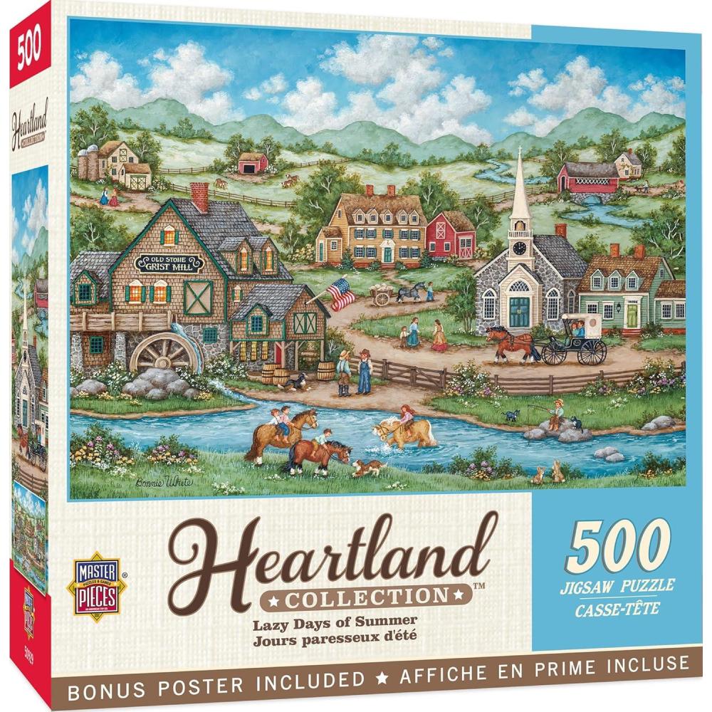 imageMasterPieces 550 Piece Jigsaw Puzzle Crosswinds Fun for Adults Family Kids 18 x 24Lazy Days of Summer