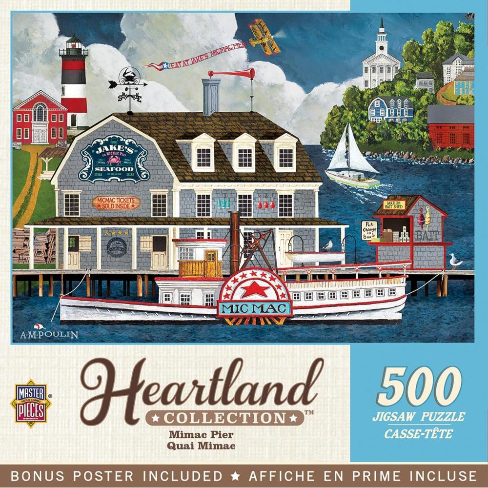 imageMasterPieces 550 Piece Jigsaw Puzzle Crosswinds Fun for Adults Family Kids 18 x 24Mimac Pier