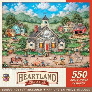 MasterPieces – 550 Piece Jigsaw Puzzle, Crosswinds, Fun for Adults, Family, Kids, 18″ x 24″(Pet Day at School)