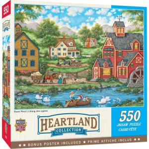 MasterPieces – 550 Piece Jigsaw Puzzle, Crosswinds, Fun for Adults, Family, Kids, 18″ x 24″(Swan Pond)