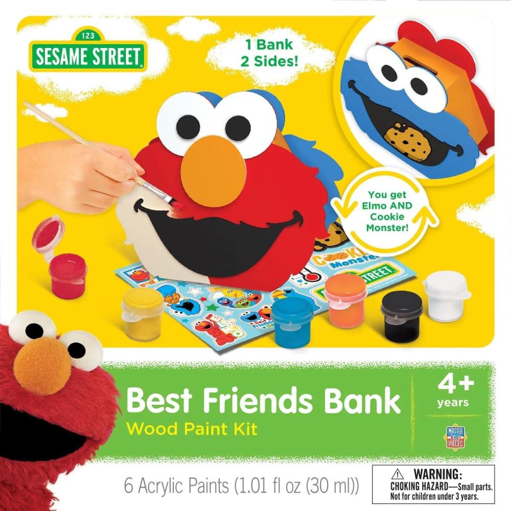 imageWorks of Ahhh Craft Set Sesame Street Best Friends Bank Wood Paint Kit
