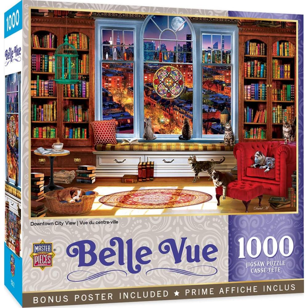 imageMasterPieces 1000 Piece Jigsaw Puzzle for Adults Family Or Youth Ocean Front View 1925x2675Downtown City View