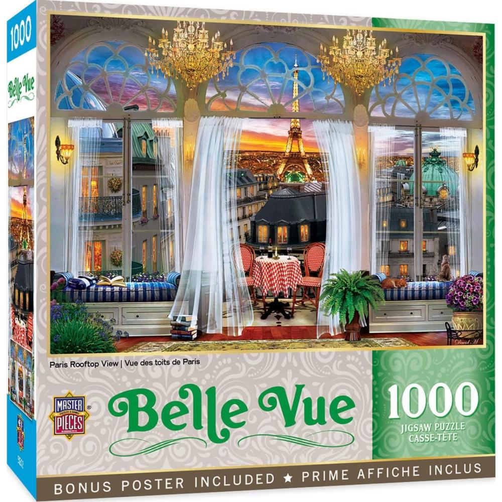 imageMasterPieces 1000 Piece Jigsaw Puzzle for Adults Family Or Youth  Ocean Front View  1925x2675Paris Rooftop View