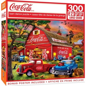 MasterPieces 300 Piece EZ Grip Jigsaw Puzzle – Coca-Cola Barn Dance – 18″x24″