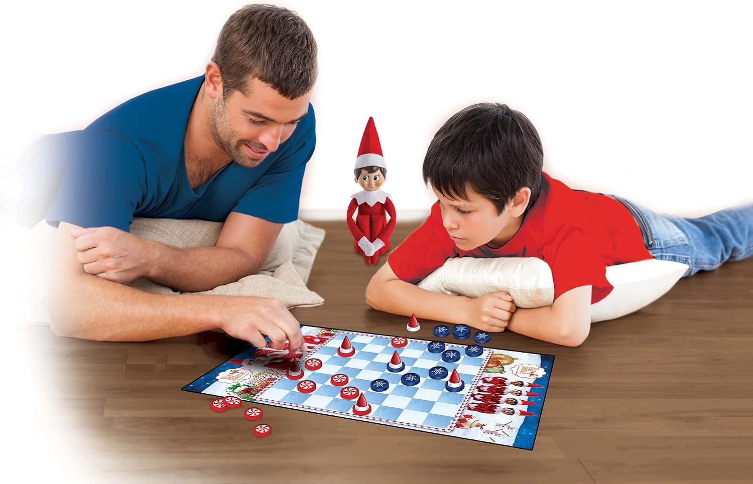 image:imageMasterPieces Officially Licensed Elf on the Shelf Checkers Board Game for Families and Kids Ages 6 and Up
