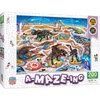 Masterpieces A-Maze-Ing 200 Piece Jigsaw Puzzle for Kids – Space Colony – 14″x19″(Dinosaur Museum)
